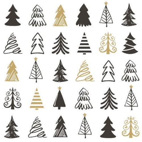 Luncheon Napkin - Graphical Trees