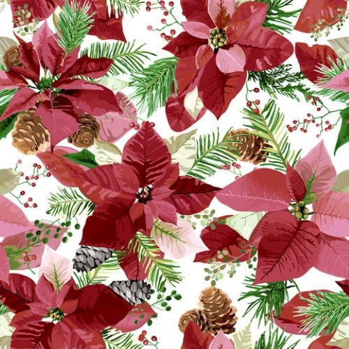 Luncheon Napkin - Shiny Poinsettia