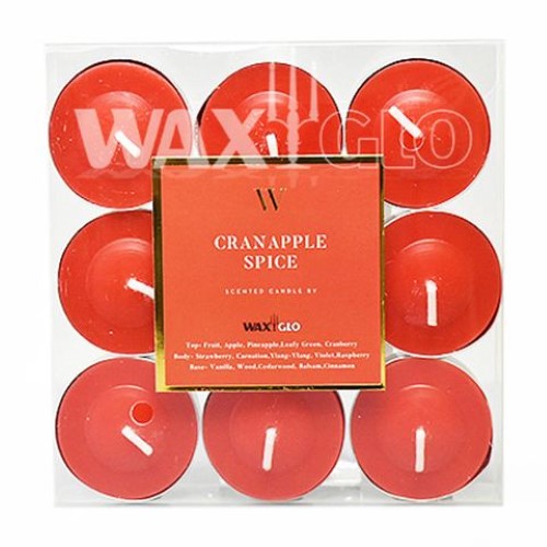 Waxglo Scented Candle - W SCENTED RANGE 4 HOUR TEALIGHTS (9pk) -