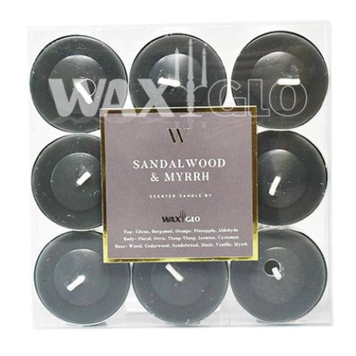 Waxglo Scented Candle - W SCENTED RANGE 4 HOUR TEALIGHT (9pk) -S