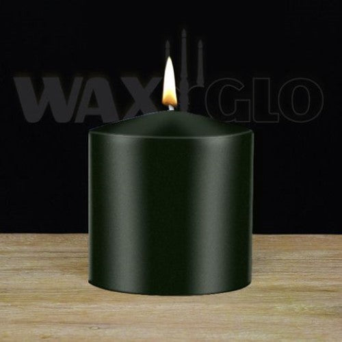 Waxglo Candle - 75x75mm UNWRAPPED CYLINDER - GREEN