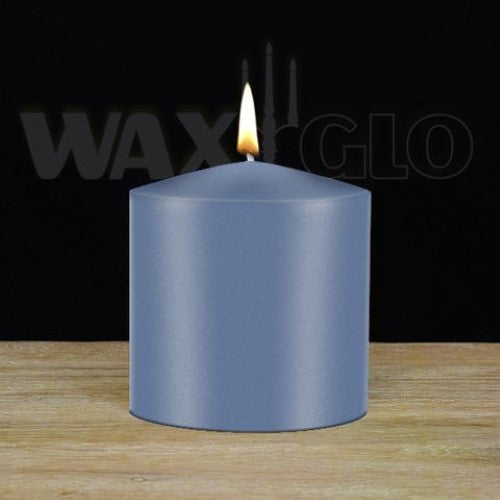 Waxglo Candle - 75x75mm UNWRAPPED CYLINDER - WEDGEWOOD B