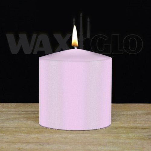 Waxglo Candle - 75x75mm UNWRAPPED CYLINDER - PINK