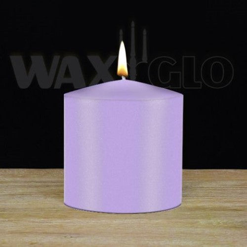 Waxglo Candle - 75x75mm UNWRAPPED CYLINDER - LAVENDER