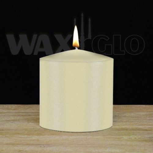 Waxglo Candle - 75x75mm UNWRAPPED CYLINDER -CREAM