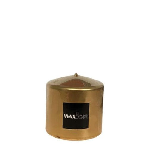 Waxglo Candle - 75x75mm Cylinder -Metallic Gold