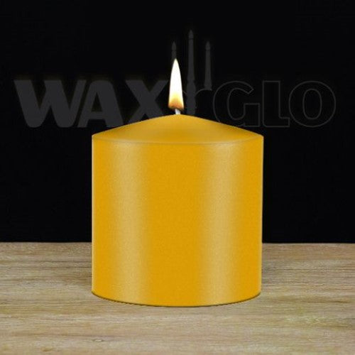 Waxglo Candle - 75x75mm UNWRAPPED CYLINDER - PAPAYA