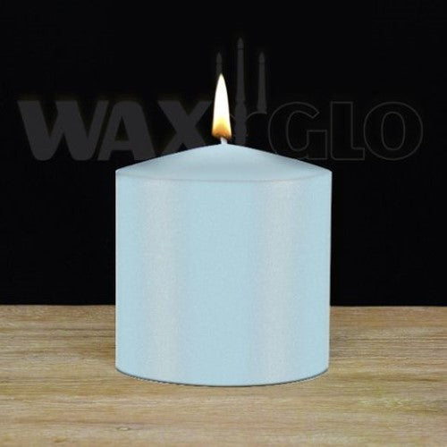 Waxglo Candle - 75x75mm UNWRAPPED CYLINDER - WATER