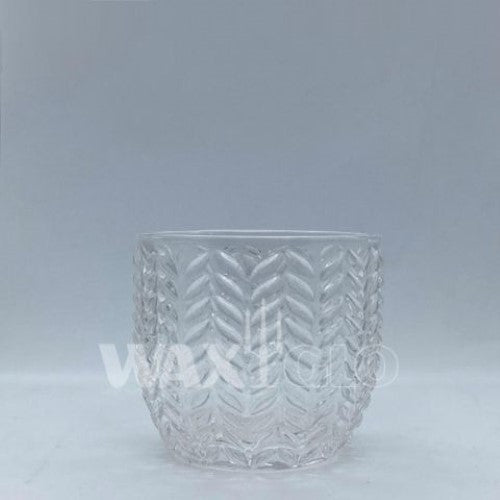 Waxglo- 55x65mm TEXTURED GLASS TEALIGHT HOLDER