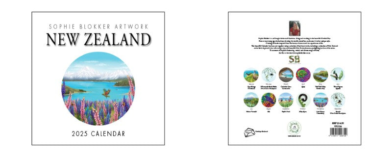 Sophie Blokker Calendar - New Zealand Artwork 2025