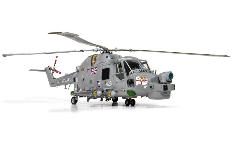 Model kit of the Westland Lynx HMA8/Mk.88A/Mk.90B helicopter, showcasing its multi-role capabilities and naval excellence.