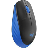 Logitech M190 wireless mouse with contoured design, 18-month battery life, and seamless optical tracking for comfort and efficiency.