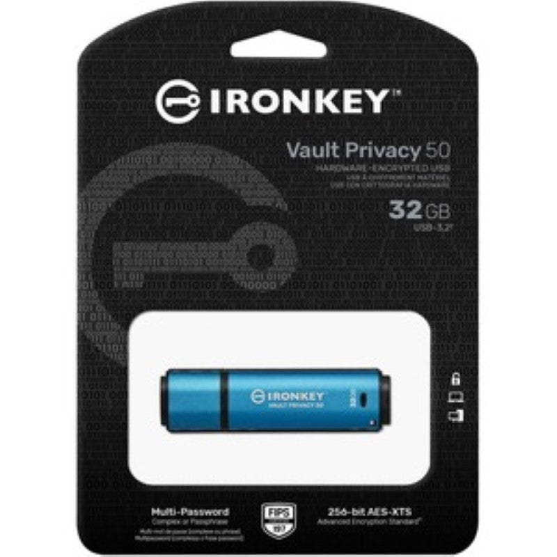 Kingston IronKey Vault Privacy 50 Series 32GB USB 3.2 (Gen 1) Type A Flash Drive