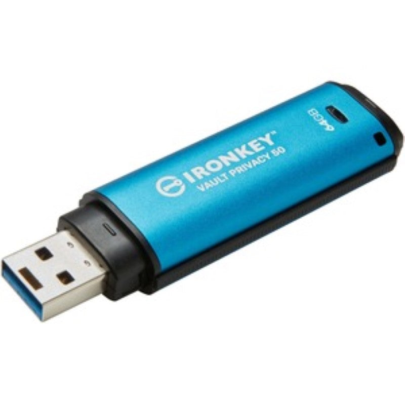 Kingston IronKey Vault Privacy 50 Series 64GB USB 3.2 (Gen 1) Type A Flash Drive
