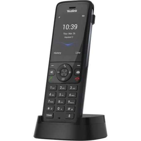 Yealink W78H DECT IP Handset with 2.4" color screen, 21 hours talk time, Bluetooth and 3.5mm headset connectivity.