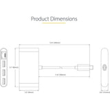 USB/Ethernet Combo Hub - USB 3.2 (Gen 1) Type C - Portable - 3 USB Port(s) - 1