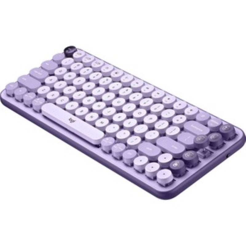 Vibrant Logitech POP Keys Keyboard featuring customizable emoji keys and typewriter-style mechanical keys for enhanced productivity.