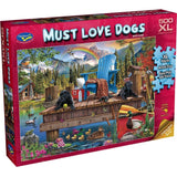 Must Love Dogs 500 Piece XL Jigsaw Puzzle Dock Dogs
