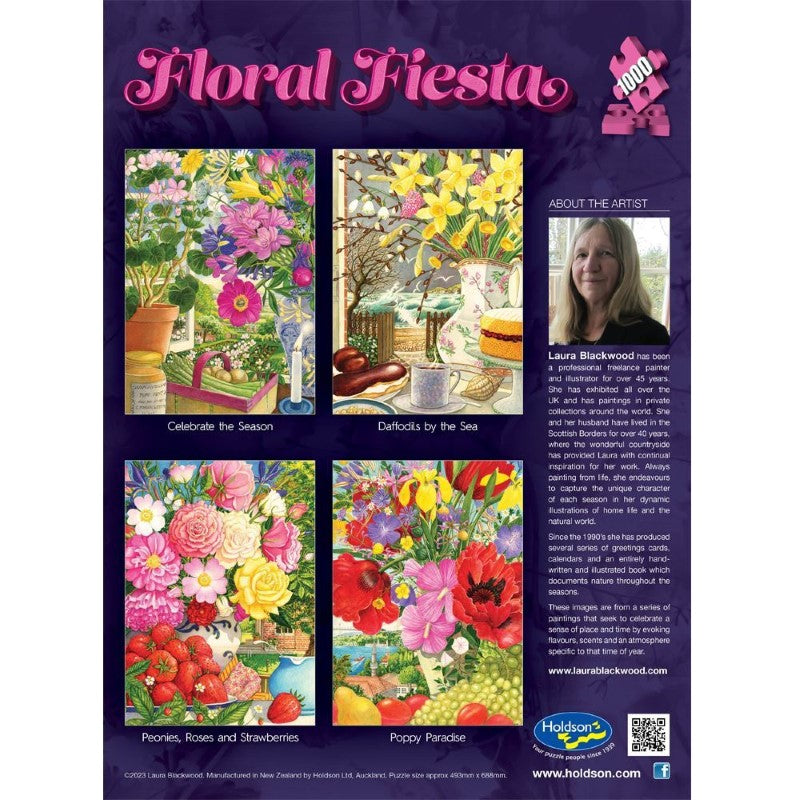 Floral Fiesta 1000 Piece Jigsaw Puzzle Celebrate the Season (Asparagus)