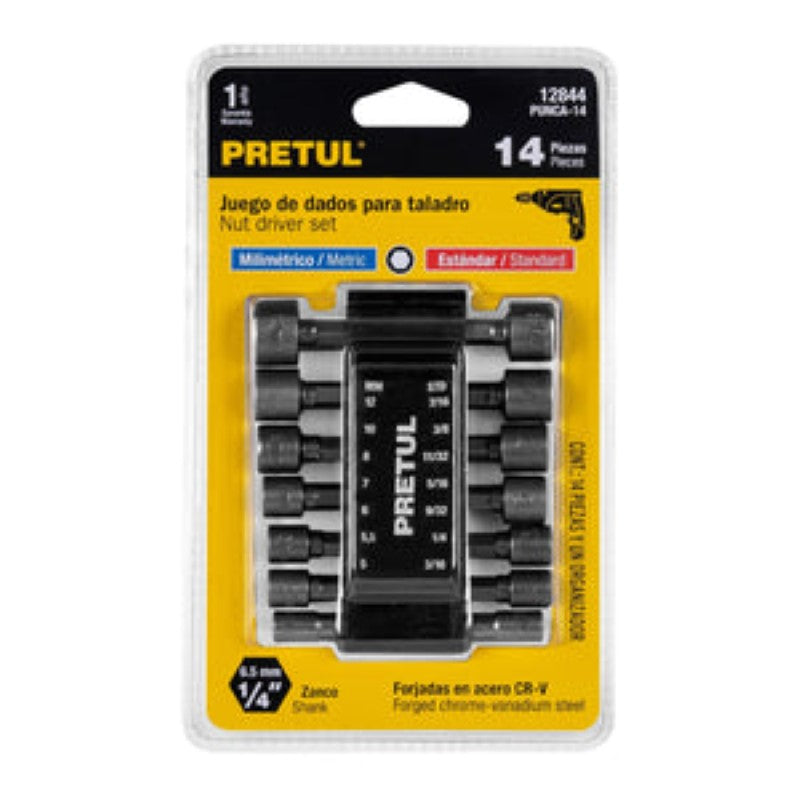 DRILL SOCKET BIT SET 14 PCE PRETUL