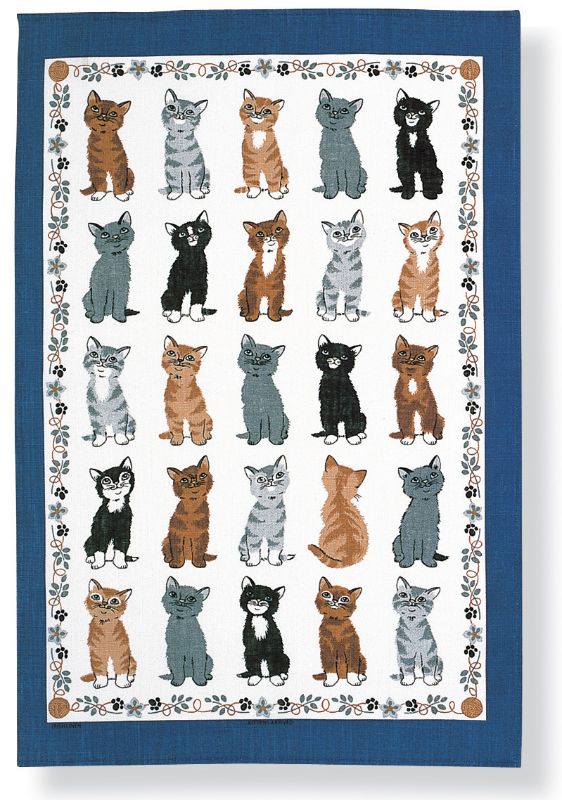 Charming Ulster Weavers tea towel with adorable kitten design, durable cotton, 74cm, perfect for drying dishes in style.