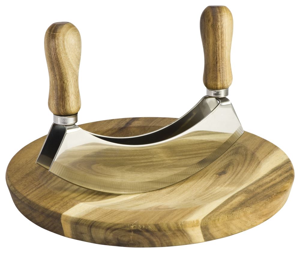 Mezzaluna - Taylors with Acacia Wood Round Board