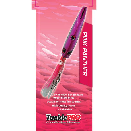 TacklePro Inchiku Lure 60gm - Pink Panther, featuring a UV reflective design and octopus skirt, perfect for drift fishing.