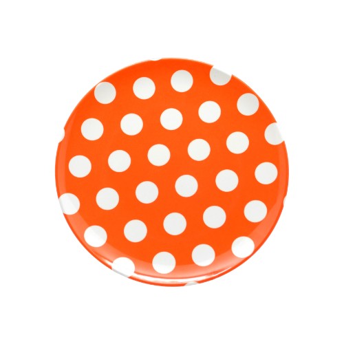Plate - Jab Coupe (White Dots on Orange) 20cm