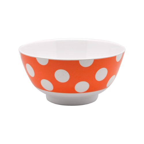 Bowl - Jab (White Dots on Orange) x 6 Units