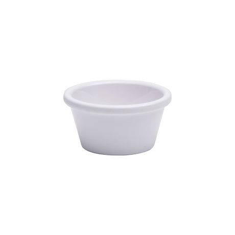 Set of 6 Jab White Ramekins, 45ml, durable melamine, scratch-resistant, ideal for sauces and individual servings.