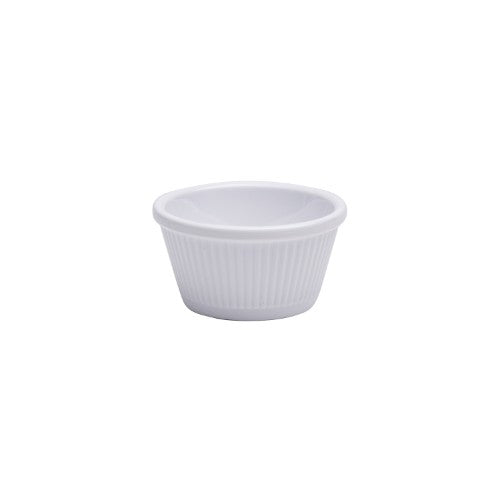 Ramekin - Jab Ribbed (White) x 6 Units