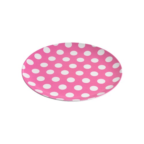 Plate - Jab Coupe (White Dots on Hot Pink) x 6 Units