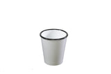 Tumbler - Jab Vintage White/Black Rim Enamel Look 300ml - Set of 6