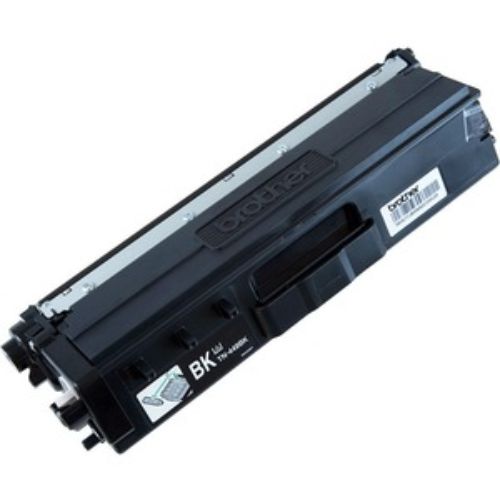 Brother TN449 black toner cartridge for laser printers, offering ultra-high yield of up to 9,000 pages for efficient printing.