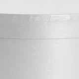 Gift Flower Box Ribbed Round Warm White Set 2