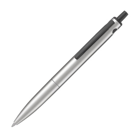 Sleek silver Pilot Explorer ballpoint pen with 1.0mm tip, durable clip, and smooth blue ink, perfect for everyday use.