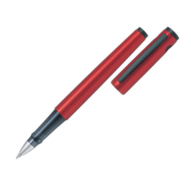 Pilot Explorer Gel Rollerball in metallic red, featuring a 0.7mm tip, comfortable grip, and refillable ink.