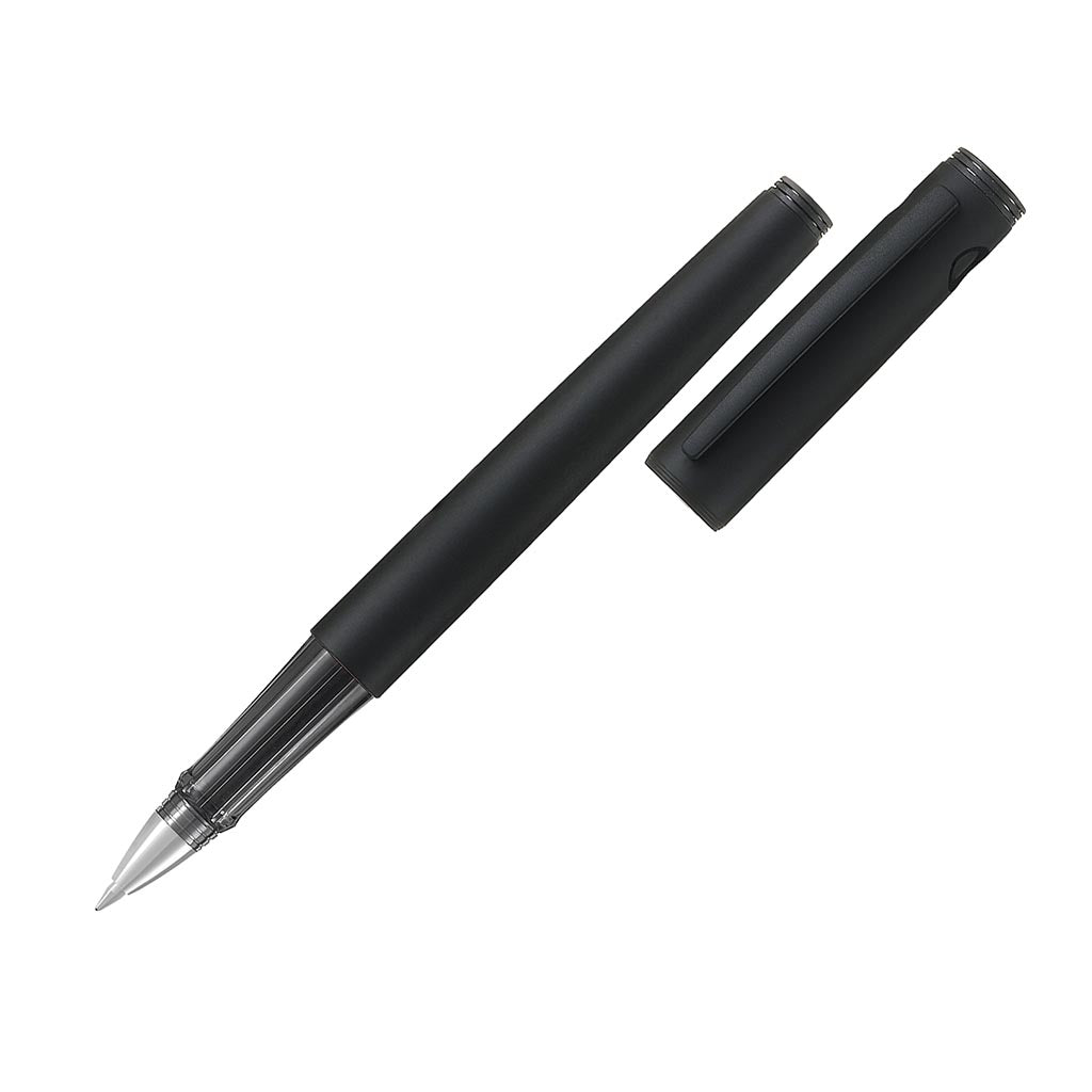 Pilot Explorer Gel Rollerball in sleek black matte, featuring a fine 0.7mm tip, comfortable grip, and refillable design.