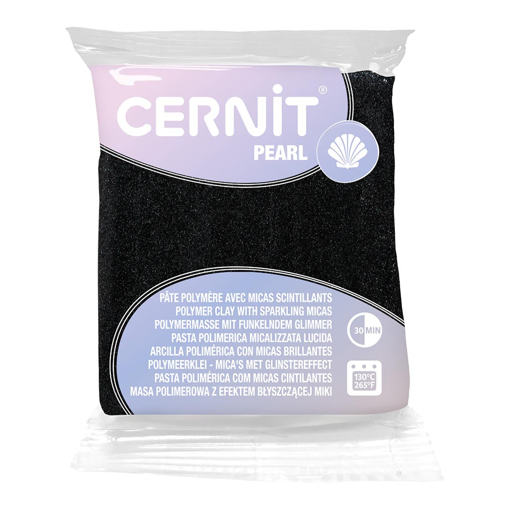 Cernit Polymer Clay Pearl 56g Black