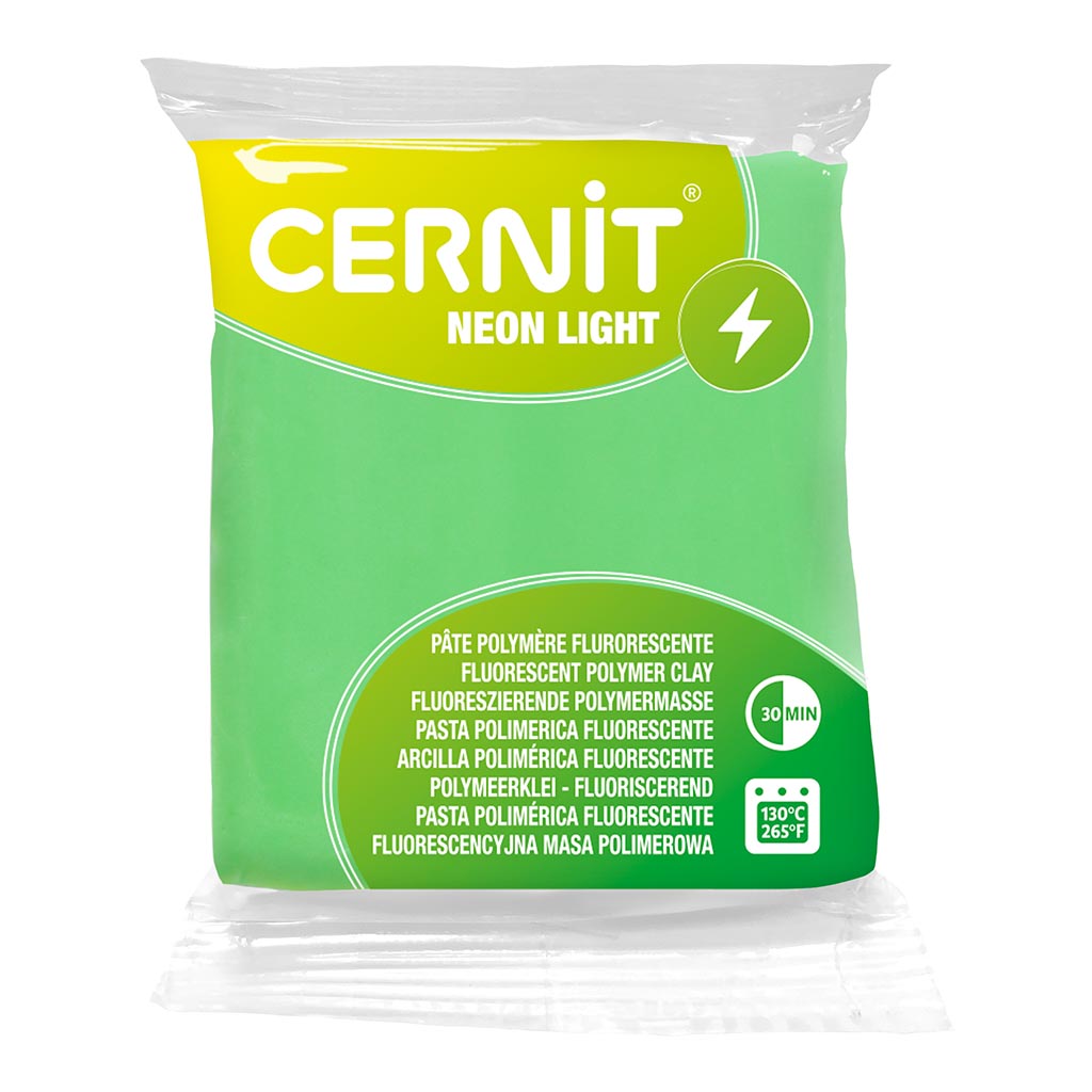 Cernit Polymer Clay Neon Light 56g Green