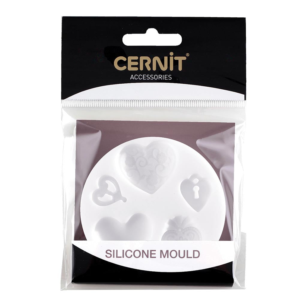 Cernit Silicone Mould 7cm Hearts