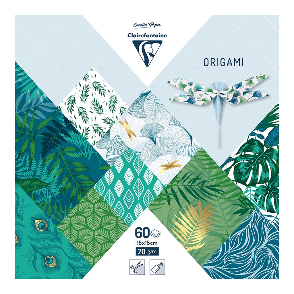 Clairefontaine Origami Paper Vegetal 15x15cm 60sh