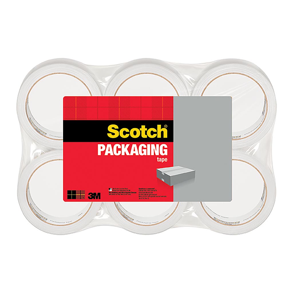 Scotch Packaging Tape 3350-OPP Clear 48mm x 75m, Pack of 6