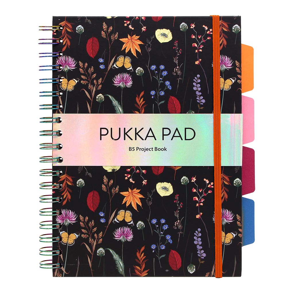 Pukka Bloom Hardcover Project Notebook B5 Black