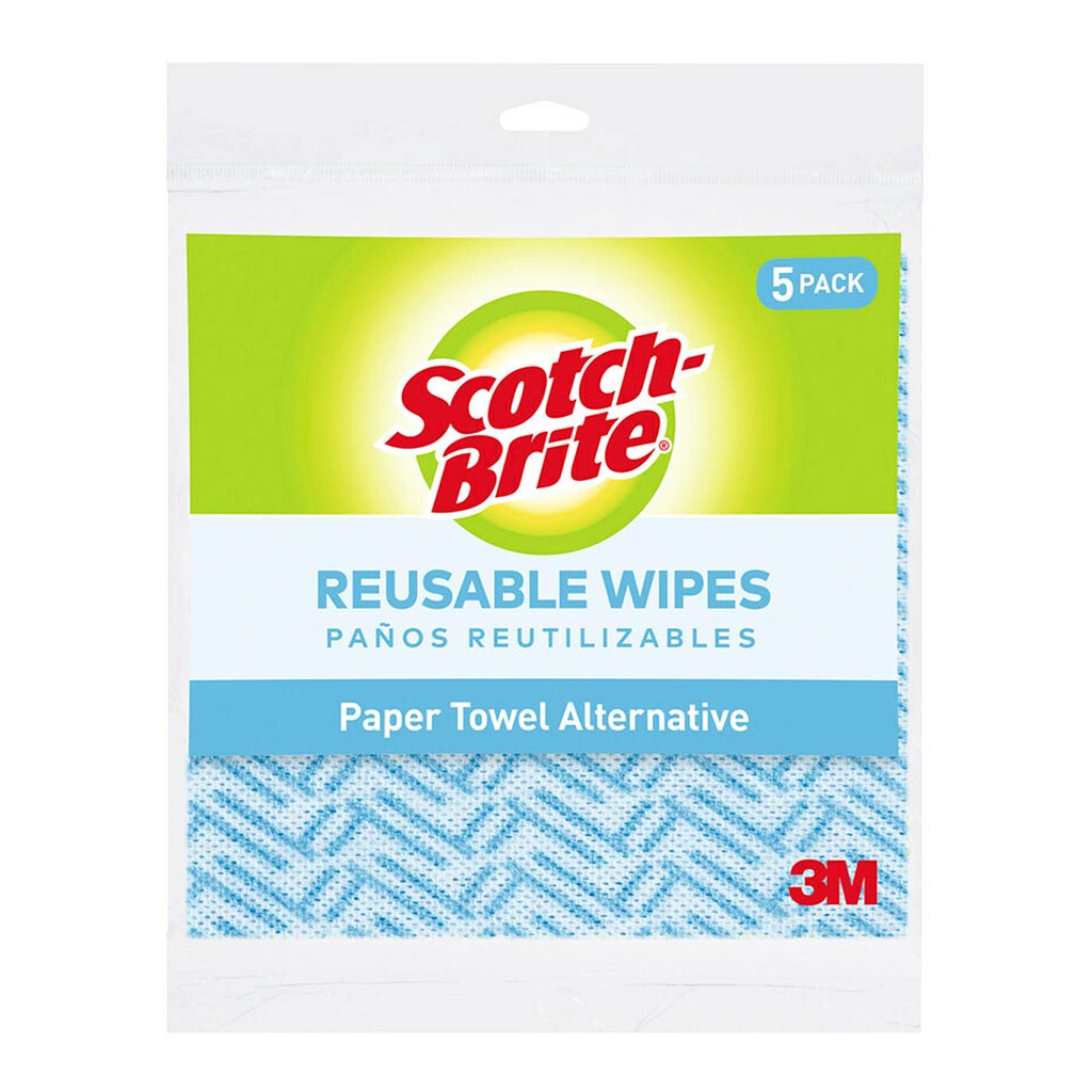Scotch-Brite Reusable Wipes, Pack of 5