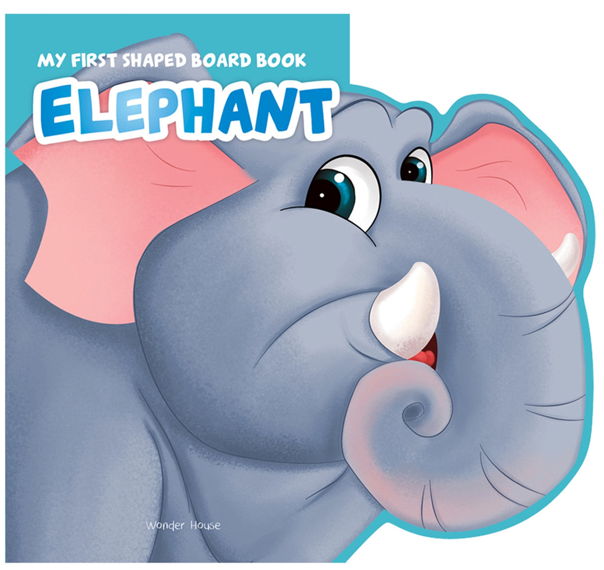MyFirstShapedBoardbook- Elephant, Die-Cut Animals, Picture Book for Children