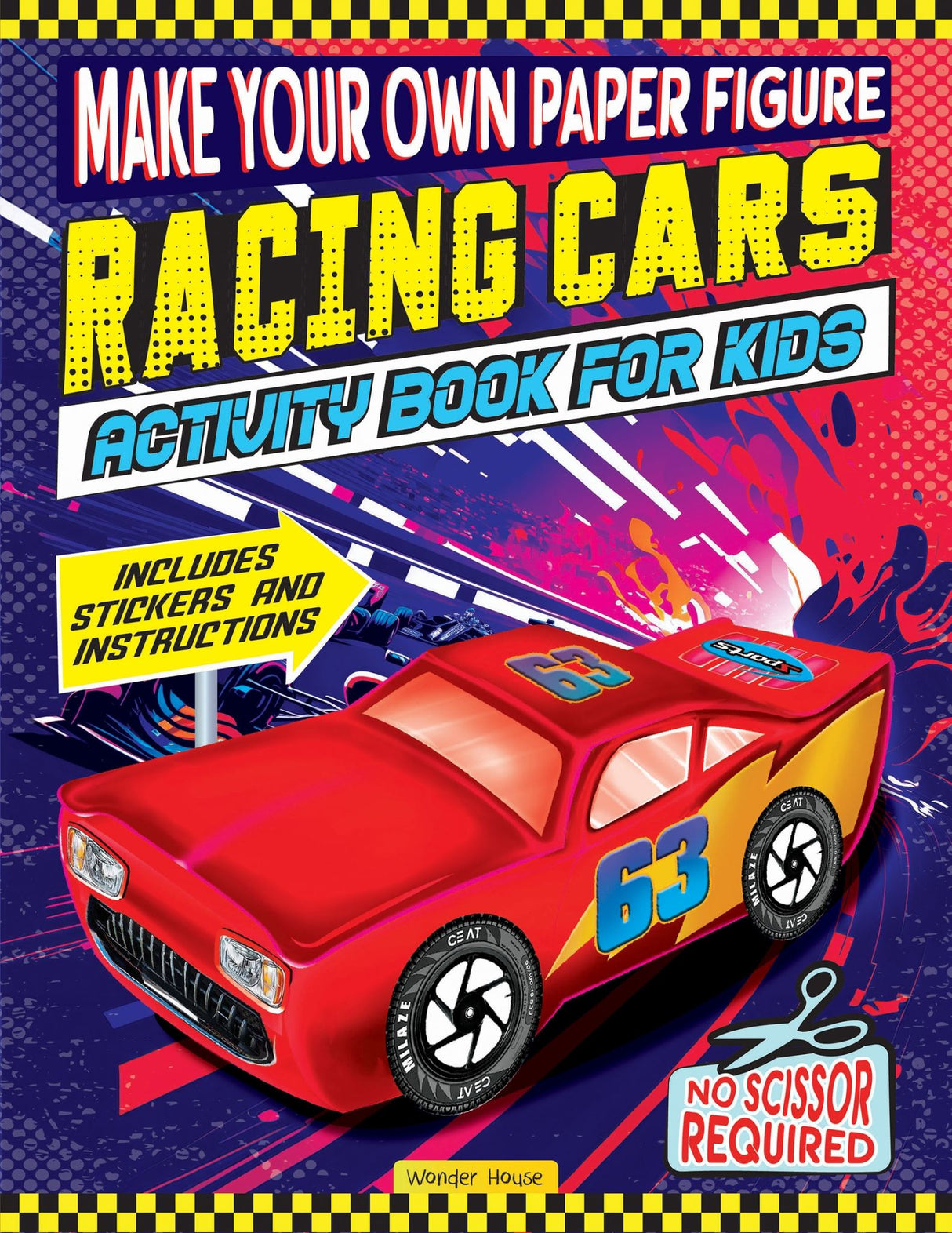 Make your own Paper Figure - Racing Cars (Activity Book for kids)