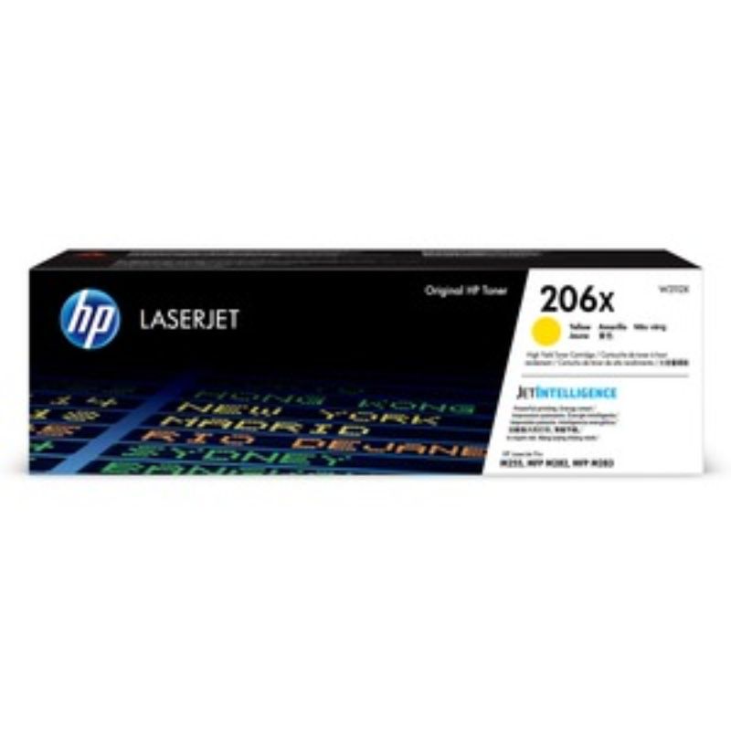 HP 206X Original Toner Cartridge - Yellow - Laser - High Yield - 2450 Pages