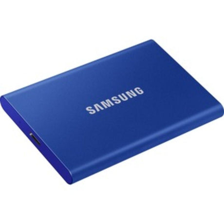 Samsung T7 500 GB Portable SSD, lightweight external storage with fast transfer speeds and AES encryption for secure data access.