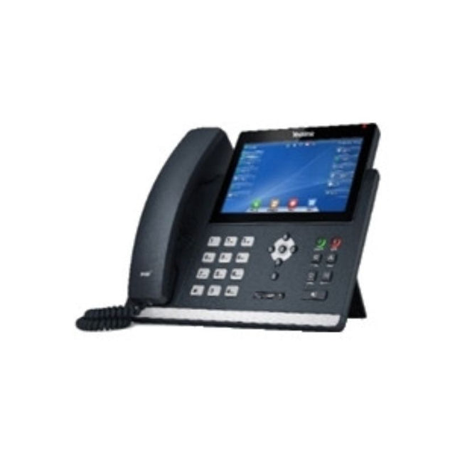 Yealink SIP-T48U IP Phone in classic gray with 7-inch touch screen, dual USB ports, and 29 programmable DSS keys.